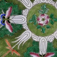 Antique Jingdezhen Peint À La Main Bok Choy Motif Grande Assiette En Porcelaine Chou Ornements Décoratifs Accessoires De Décoration De Table