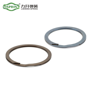 Anneau de retenue double couche Lisheng pour trou métrique 10 mm en acier inoxydable, à enclenchement, oxydation noire - Product Image 1