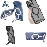 Casing Magnetik Pelindung dengan Stand untuk iPhone 15 14 13 12 Plus 11 16 Pro Max 17 Air, Aksesoris Elektronik Grosir