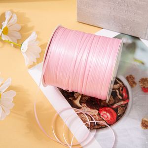 ริบบิ้นซาตินสองด้านพิมพ์ลายฟอยล์สีเงินแบบ DIY สำหรับผูกดอกไม้ ขนาด 3 มม. ม้วนใหญ่ ทำจากโพลีเอสเตอร์ 100% เป็นมิตรกับสิ่งแวดล้อม ใช้สำหรับทำที่คั่นหนังสือและลูกโป่ง - Product Image 6