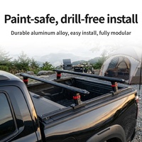 Barres transversales universelles réglables en hauteur TCAL TK-02-1 en aluminium pour benne de camion, système de porte-bagages robuste sans perçage pour pick-up 4x4