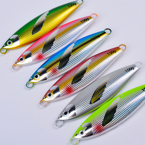 Jig métal leurres 30-150g évier lent qualité métal jigging pêche leurre Dubstep aile peau thon bar cuillère gabarit mer bateau leurre - Product Image 6