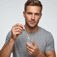 Bouteille d'huile essentielle givrée de 5-100ml, bouteilles de parfum avec couvercles en grain de bois, flacon compte-gouttes pour les yeux