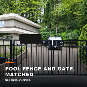 UV Resistant Aluminum Pool Safety Gate CE Compliant Powder Coated Easy Installation for Villa <b>Garden</b> Pool Projects - Product Image 4