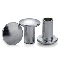 Rivet semi-tubulaire à tête cylindrique, finition polie, en acier inoxydable SS SUS AISI ANSI 304 316 316L A2 A4 70 80, 4mm 5mm 6mm, DIN6791