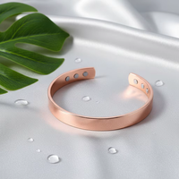 Ensemble de bracelets élégants en cuivre pour hommes et femmes, bague et bracelet magnétiques, cadeaux d'anniversaire, bijoux santé