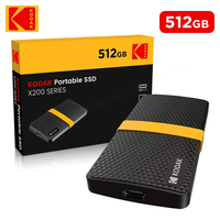 Disque Dur Externe SSD KODAK X200 1 To USB 3.1 pour Ordinateurs Portables, Smartphones, PS4, PC, Mac, TV (Disponible en 256 Go, 512 Go, 1 To)