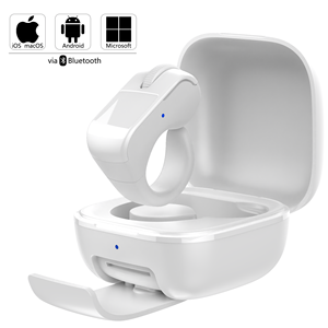 Mini <span class=keywords><strong>Souris</strong></span> Optique Verticale sans Fil en Forme d'Anneau Rechargeable par USB pour Tourne-Page Présentation <span class=keywords><strong>Clicker</strong></span> Gaming Ordinateur Portable Téléphone - Product Image 1