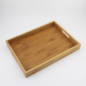 Bandeja de Servir Rectangular Grande de Bambú para Restaurante, con Diseño de Madera, SB-250 - Product Image 2