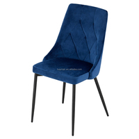 Chaise de salle à manger de haute qualité à dossier haut, en velours, pour la maison, le restaurant, la cuisine et la salle à manger