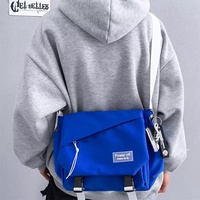 Sacs à bandoulière unisexes pour jeunes, en tissu Oxford, avec fermeture à rabat, doublure en polyester, imperméables, ultra-légers