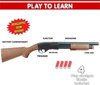 Fusil de Chasse Jouet en Plastique de 30 Pouces à Action à Pompe pour Enfants, avec Sons Électroniques Réalistes et Éjection de Cartouches, pour Garçons