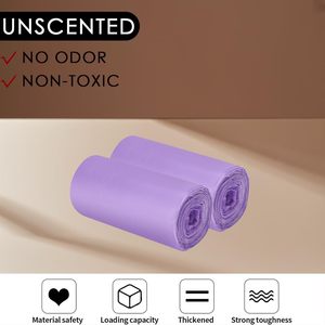 Huamaohengchun - Bolsas de basura pequeñas tipo chaleco grueso para oficina, cocina, dormitorio y más, 60 unidades, color morado - Product Image 3