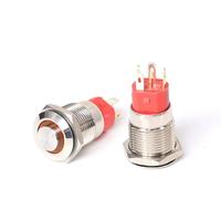 Bouton-poussoir momentané en métal éclairé par LED, étanche IP67, 22 mm, pour la commande de machines d'automatisation industrielle