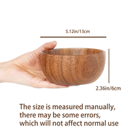 Mangkuk kayu custom 25cm, mangkuk kayu besar buatan tangan untuk set mangkuk salad kayu buatan tangan