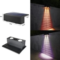 Applique murale de jardin moderne décorative d'extérieur Spot solaire Appliques murales à LED Lumières de jardin solaires RVB