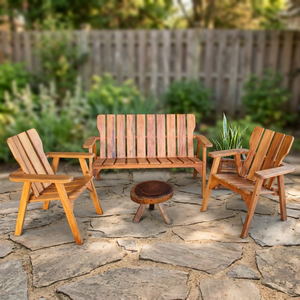 Chaise Adirondack Traditionnelle en Bois de Teck pour Extérieur, Balcon, Salon, Meubles de Jardin Portables - Product Image 2
