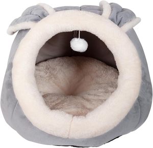 Hot Sale Striped Faux Fur Cartoon Style Comfortable All Seasons Cat <b>House</b> Pet <b>Bed</b> - Product Image 5