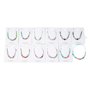 Tobillera de cuentas de arcilla polimérica, joyería de moda hecha a mano multicolor para mujeres y niñas, juego de 12 piezas - Product Image 2