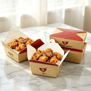Caja <span class=keywords><strong>de</strong></span> almuerzo desechable plegable estilo chino para pollo deshuesado con arroz, envase hermético a prueba <span class=keywords><strong>de</strong></span> fugas para llevar pollo frito - Product Image 1