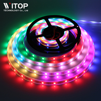 Bande lumineuse LED RGB Digital Pixel Smart DC 12V WS2811 IP67 Cuivre Corps Paysage Commutateur WIFI Télécommande Dimmable