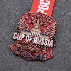 Pins de esmalte para solapa, deportivos, de aleación de zinc 3D, para carreras de 5k, 10k y maratón, en colores oro, plata y bronce. - Product Image 1