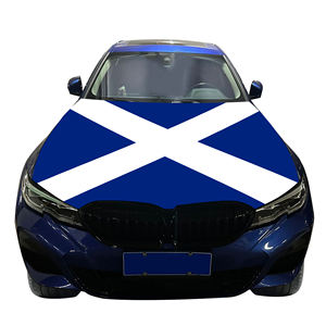 Housse de capot de voiture nationale abordable, drapeau écossais, housse de moteur de voiture, drapeau, vente directe d'usine, tissu en polyester - Product Image 4
