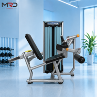 Máquina de curl de piernas sentado con carga de placas, recubierta de goma, de hierro fundido, para entrenamiento de isquiotibiales y fuerza de la parte inferior del cuerpo en el gimnasio.