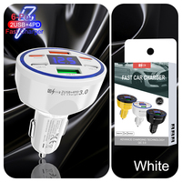 Nouveau chargeur de voiture 6-en-1 2026 à charge rapide QC3.0 PD 30W Type C pour ordinateur portable et écouteurs avec protection OTP/OVP et affichage numérique