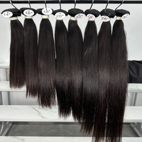 Lot de tissages de cheveux humains brésiliens 100% vierges Remy, cuticules alignées, vente en gros, longueurs de 8 à 40 pouces, double trame cousue à la machine