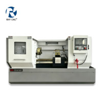 Torno CNC de Servicio Pesado CK6163 con Eje Oscilante Máximo de 630 mm, Bancada Plana con Rieles Reforzados para Torneado de Metal con Fanuc/GSK