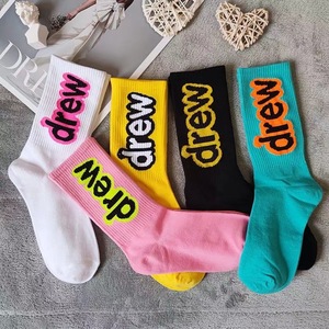 Customizable Logo Mid-calf Cotton Letter <b>Socks</b> Trendy Street Hip-hop Style Sporty <b>Socks</b> Candy-colored Versatile <b>Breathable</b> <b>Socks</b> - Product Image 3