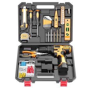 Ensemble d'outils électriques sans fil avec pioche, faucille, clés dynamométriques - Boîte à outils en plastique, batterie lithium-ion - Product Image 4