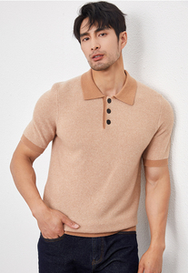 Vente <span class=keywords><strong>en</strong></span> gros d'usine de vêtements tricotés <span class=keywords><strong>en</strong></span> cachemire pour hommes à la mode pull à manches courtes polos <span class=keywords><strong>en</strong></span> <span class=keywords><strong>laine</strong></span> de grande taille pour hommes - Product Image 3