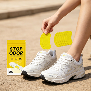 Patchs désodorisants non-tissés à la vitamine C et à la <span class=keywords><strong>citronnelle</strong></span> pour les pieds, faible MOQ, pour la randonnée et les voyages, neutralisant les odeurs, semelles intérieures désodorisantes pour chaussures - Product Image 2