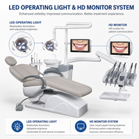 Unidad Dental con Monitor HD, Equipo de Odontología a Bajo Precio en China, Silla Dental Eléctrica para Tratamiento Médico en Venta