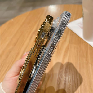 Funda de teléfono con lazo de diamante brillante de galvanoplastia transparente de lujo para iPhone 14 pro Max Anti-caída 13pro Simple 14 mujeres <span class=keywords><strong>11</strong></span> - Product Image 4