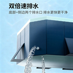 สระว่ายน้ำเป่าลม Tianlan ขนาด 1.6x1.85x0.63 เมตร สระน้ำพับได้สำหรับเด็กและใช้ในบ้าน - Product Image 2