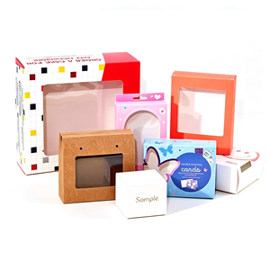Caja de Regalo Impresa Personalizada con Ventana para Exhibición de Pasteles, Galletas y Dulces, Caja de Papel Plegable - Product Image 1