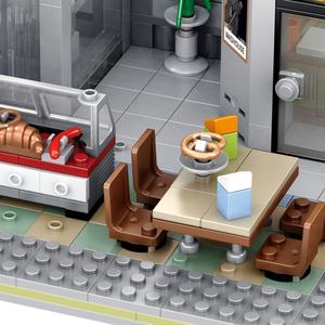 Juguete de Construcción para Niños Expertos, Ciudad Cinematográfica, Bloques de Construcción de Modelos Avanzados, Vista de Calle, Hospital Psiquiátrico, Iluminación, Villa, Regalo - Product Image 6