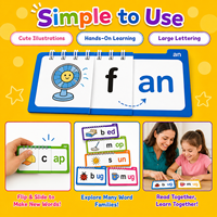 Libros de Palabras para Niños Personalizados OEM, Encuadernados en Espiral, Tarjetas de Aprendizaje de Fonética y Palabras Visuales para la Educación Temprana Infantil