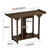 Mesa de Consola Ultrafina de Madera para Pasillo Estrecho con Cajón de Almacenamiento para Vestíbulo