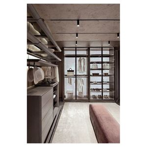 Prima nouveau design Walk in Closet contreplaqué porte battante panneau meubles chambre Villas <span class=keywords><strong>dressing</strong></span> placard garde-robe pour hommes - Product Image 6