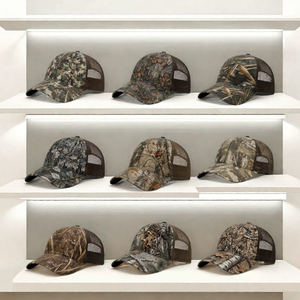 Casquette Trucker 5 Panneaux en Coton 112, Non Structurée, Camouflage, avec Patch Brodé 3D Personnalisé OEM, Réglable et de Haute Qualité - Product Image 3