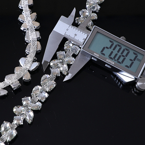 एब क्रिस्टल फ्लैबैक घोड़े की आंख राल फूल कोड चेन डिय कपड़े बैग ट्रिम सामान हीरे के कपड़े जूते ट्रिम हीरे के वस्त्र टोपी - Product Image 2