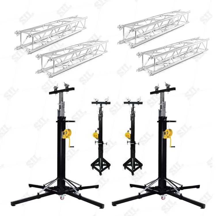 Système de treillis d'éclairage de cabine de DJ Portable de Concert extérieur en aluminium personnalisé SIL pour support de treillis de lumières de tête mobile