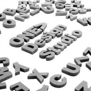 Moules en béton pour l'alphabet, 26 lettres majuscules, en caoutchouc, symboles simples, outil décoratif mural, réutilisable, respectueux de l'environnement - Product Image 2