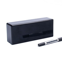 Boîte cadeau en bois noir brillant, étui de luxe à charnière pour stylo-plume avec logo personnalisé pour cadeau d'affaires pour cadres