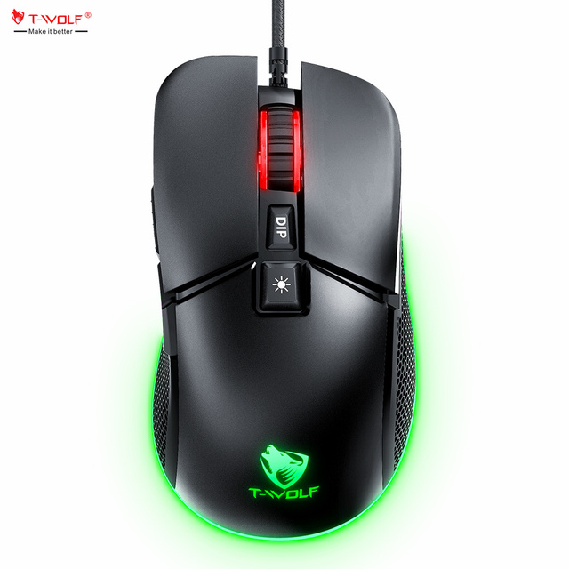 RGB LED Backlight  Gaming Wired Mouse Gamer 7200 DPI Adjustable Ergonomic Gaming Mouse for Computer PC Laptop