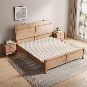 <span class=keywords><strong>Lit</strong></span> nordique <span class=keywords><strong>2</strong></span>-3 places, mobilier <span class=keywords><strong>de</strong></span> chambre à coucher, <span class=keywords><strong>lit</strong></span> king size avec rangement, cadre <span class=keywords><strong>de</strong></span> <span class=keywords><strong>lit</strong></span> en frêne avec lampe, coffre hydraulique, ensemble <span class=keywords><strong>de</strong></span> lits en bois - Product Image 2